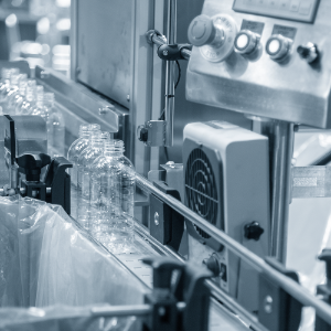 bottles industrially filled